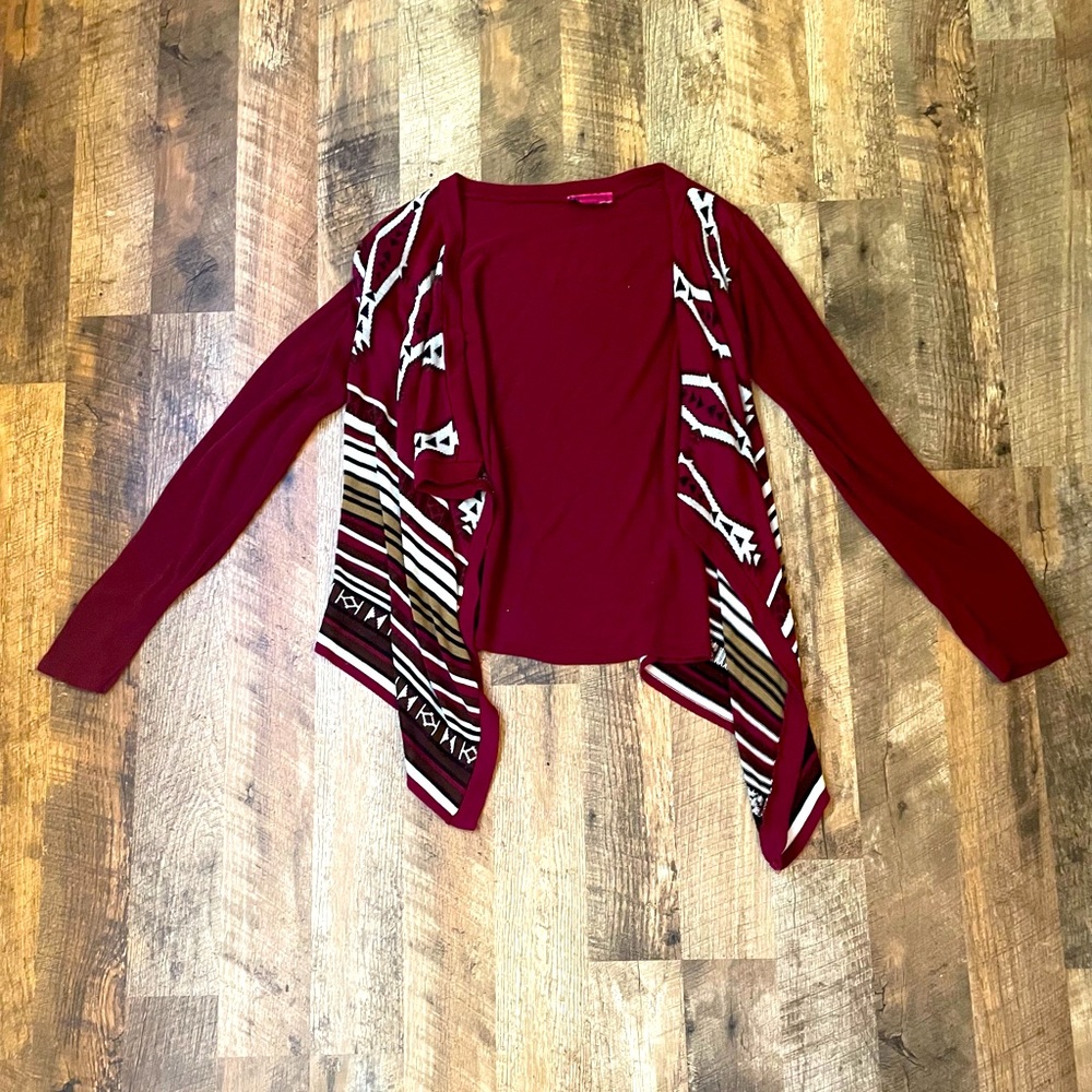 Burgundy cardigan